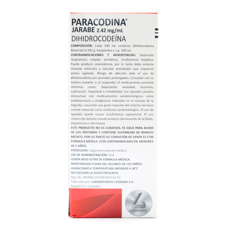 Paracodina Jarabe 120 ml