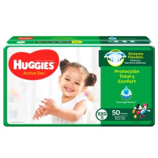 PAN.HUGGIES ACTIVE SEC ET.5 XXG 50 UND